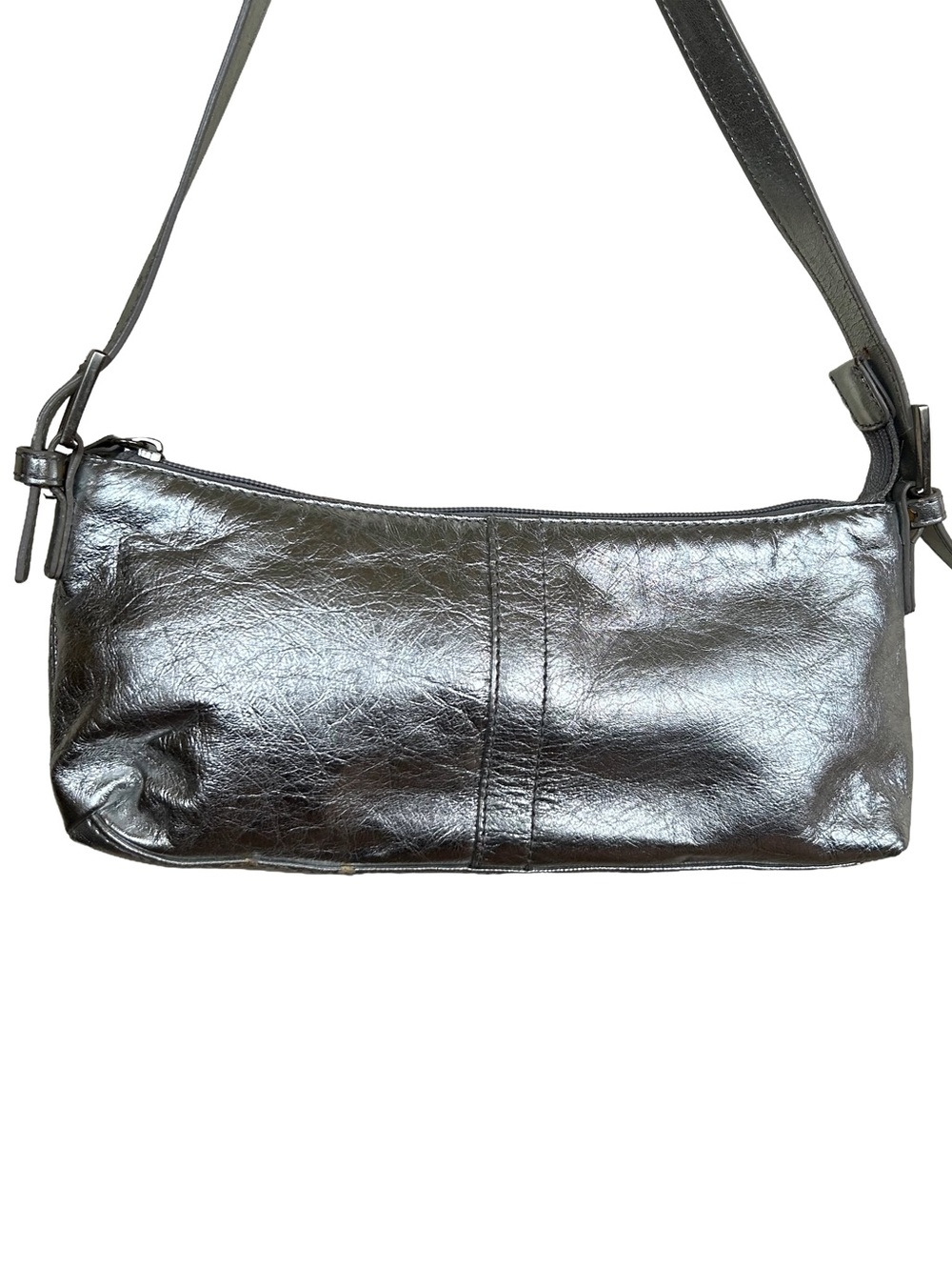 Vintage Giani Bernini Metallic Silver Baguette Y2K - Read